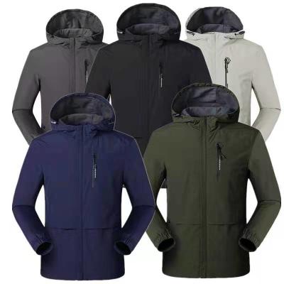 China Safairi Custom Zip Up Jacket Tintado Windbreaker Jacket tecido Tactical Mens Jacket casaco à venda