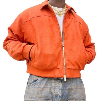 China Cropped Boxy Jacket for Men Custom Lapels Fit Oversized Zip Up Utility Work Jacket for sale