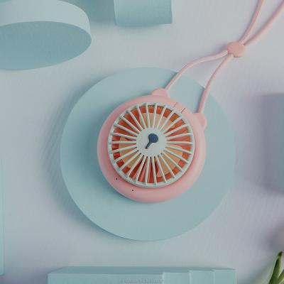 China 180 Degree Rotation The Lion Necklace Fan 1200mAh Battery Air Cooler Mini Portable Hanging Neck Fan for sale