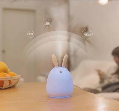 China Led Car Rabbit Humidifier USB Diffuser Touch Switch Cute Sensor 7 Light Colors for sale