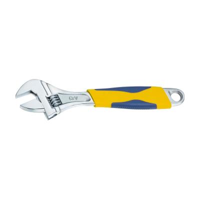 China Carbon Steel Adjustable Wrench Series 3 With Rubber Grip for sale