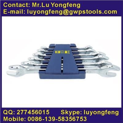 China Vehicle Repairment Finely Polished Double Open End Metric Wrench Set for sale