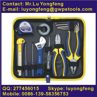 China DIY tool kit for home improvement use 14pcs DIY tool kit in canvas bag for home improvement use for sale