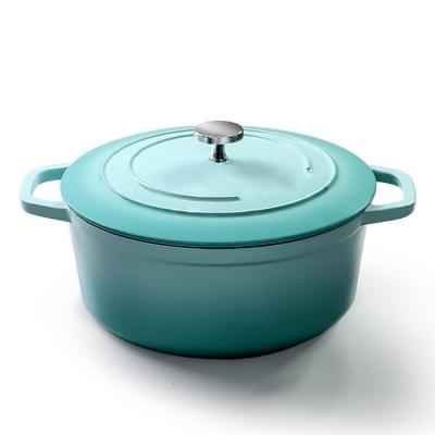 China Non Sustainable Wholesale Stick Cookware Oven Enamel Cast Iron Soup Dutch Pot Casserole Pot With Lid for sale