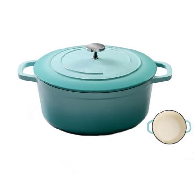 China General Use For Gas And Induction Cooker Covered Lid Dutch Enamel Cast Iron Milk Pot French Oven Casserole Dish for sale