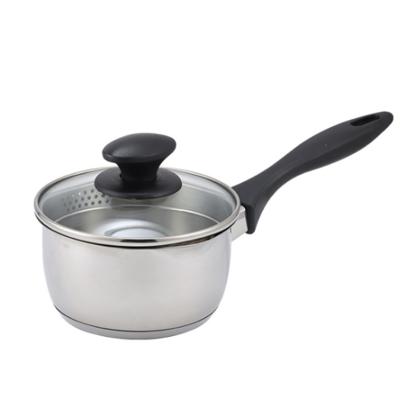 China Sustainable Tempered Glass Soup Hot Pot With Lid Stainless Steel Nonstick Pot Milk Pot for sale