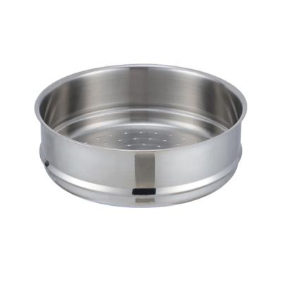 China 22x8cm Stainless Steel Food Steamer High Quality Viable Steel Pot for sale