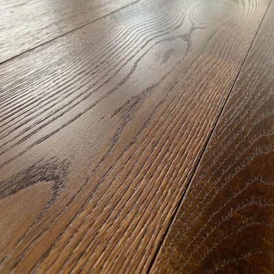 China High quality oak! Engineered Oak Smoked Color Hardwood Flooring Indoor Use for sale