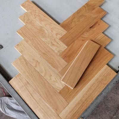 China Jesonwood Rustic Solid Oak Herringbone Flooring Real Wood Parquet Oak Flooring for sale