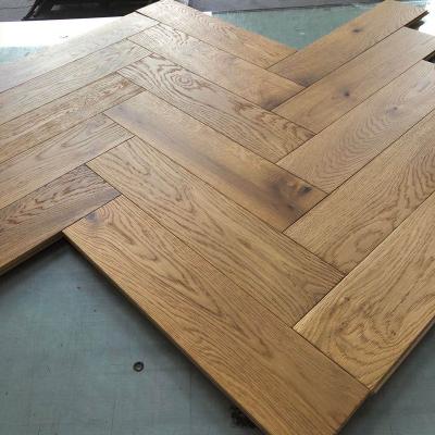 China Jesonwood Engineered Oak Rustic Herringbone Flooring Multilayer Parquet Oak Wood Flooring for sale