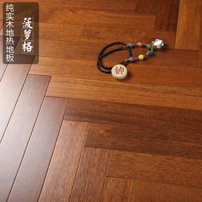 China Modern IN STOCK! Solid Merbau Herringbone Click Hardwood Flooring UV Lacquered A Grade Premium Grade Underground Heating for sale