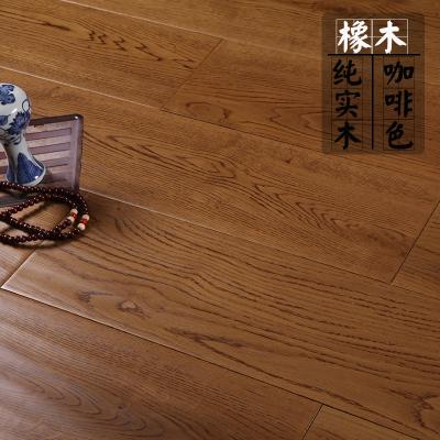 China Modern IN STOCK! A Grade Handscraped UV Lacquered Finish 18x155x810mm White Oak Solid Hardwood Flooring for sale