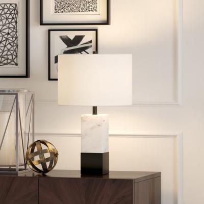 China Modern Decoration Table Lamp Lead Glass Desk Light Study Bedside Marble Night Lights for sale