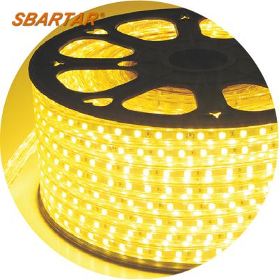 China 110V 220V 5050 60LEDs/m Dimmable Residential Flexible Led Strip Light Ribbon Light Tube 50M Roll for sale