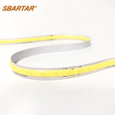 China Indoor Lighting COB Led Strip Lighting 9W 1080lm 480 12V Chips CRI 80 25mm Cut 8mm COB Strip Light For Home Lighting for sale