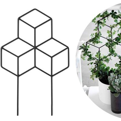 China Eco-friendly Metal Trellis Garden Plant Trellis Shaped Trellis For DIY Plants Support Flower Potted Growing Vegetables Rose Vine Pea Ivy C for sale