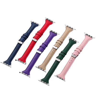 China Manufacturer Direct Selling Leather Stable Watch Band Strap for iWatch for sale