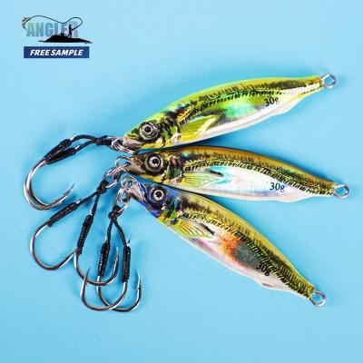 China 3D Printed Model Angler Ready To Ship 20g/0.71oz Luminous Effect Metal Jig Baiting Lure Lure Weight Saltwater Baiting Lures for sale