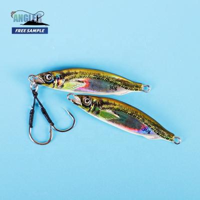 China 3D Printed Model Angler Ready To Board Luminous 55mm/20g Shore Baiting Lure Fishing Lure Metal Baiting Lures For Whitefish for sale