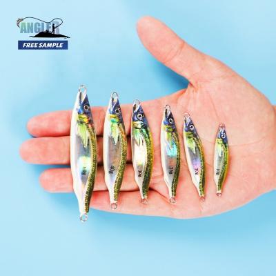 China fast delivery 30g 40g 3D printed model angler fisherman 3D printed model metal lure sea fish building lures for fishing with metal lures for sale