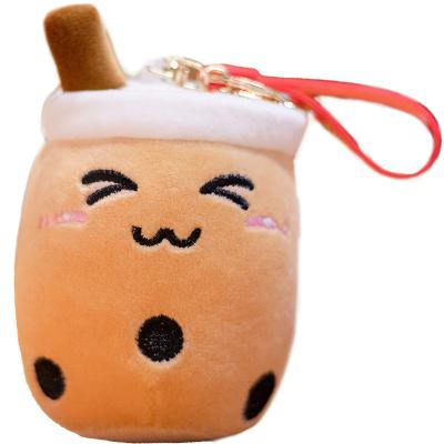 China Hot Sale Cute Soft Stuffed Boba Plush Key Chain Milk Tea Cup Bubble Tea Plush Eco-friendly Material Pendant Toys for sale