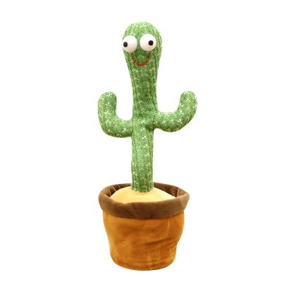 China 2022 Eco-friendly Material Singing Dancing Cactus Toys Soft Plush Electric Toys Stuffed Cactus Dancing Toy for sale