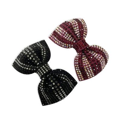 China Cute Shinny Shoe Clips Rhinestone Fabric Bowknot Shoe Clip Decoration For Women Heels Kids Princess Shoes Accessories for sale