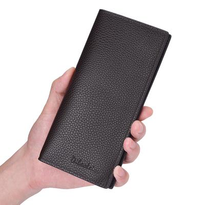 China 2021New Men's Long Thin Wallet Men's Business Minimal Purse Card Wallet Minimal Thin Men's Business Waterproof for sale