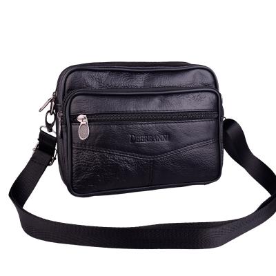 China ENGLAND STYLE High Quality Cowhide Cross - Commercial Body Bag Zipper Sling Cross - Body Bag Men Shoulder Bag for sale