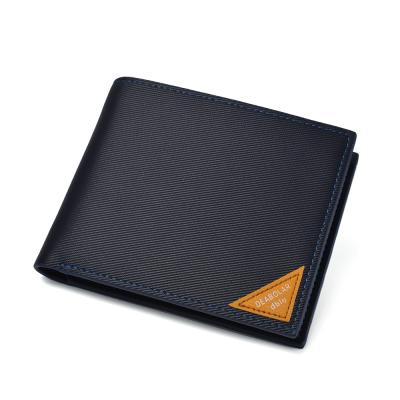 China Simple wallets of men's wallet waterproof men's card holder high quality black leather short wallet for sale