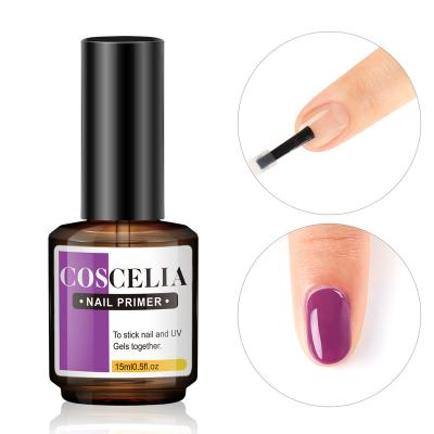 China COSCELIA Air Dry Nail Prep Dehydrate Top Bonding Primer Set For OEM 15ml Custom Gel Nail Polish Private Label Logo for sale