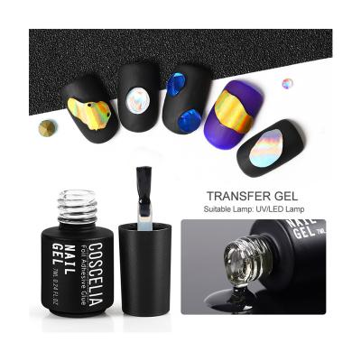 China Quick Drying Easy Apply COSCELIA Private Label Nail Transfer Foil Gel Nail Polish Supply Soak Off LED UV Lamp OEM ODM Custom Logo for sale