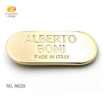 China Custom Oval Metal Logo Plate New Eco - Friendly / Durable Metal Item For Your Goods for sale