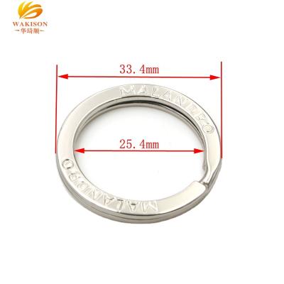 China 1 Inch High Quality Eco-Friendly/Durable Metal Ring With Logo Key Chain Key for sale