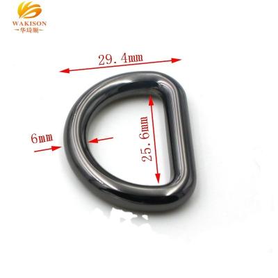 China Custom Shiny Anti-Corrosion Metal D-Ring Buckle Ring For Bags Accessories Hardware for sale