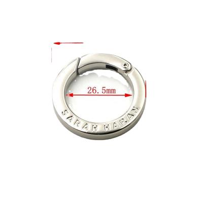 China Anti-corrosion Metal O Ring Carabiner Metal Spring Gate of Bag Accessories for sale