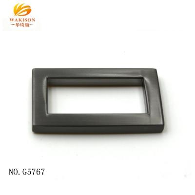 China Anti - Corrosion Custom Gunmetal Color Metal Square Ring Belt Buckle for sale