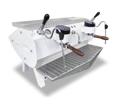 China Máquina de café de doble grupo semiautomática profesional para la elaboración comercial de café en venta