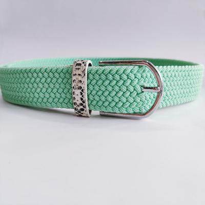 China Factory hot sale custom made green woven men's fabric fashionable braid elastic waistband for sale