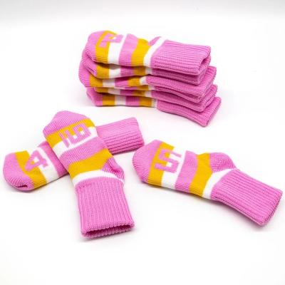 China Durable Pink Knitted Wedges Club Golf Iron Headcovers Sock Shape Golf Head Covers for sale