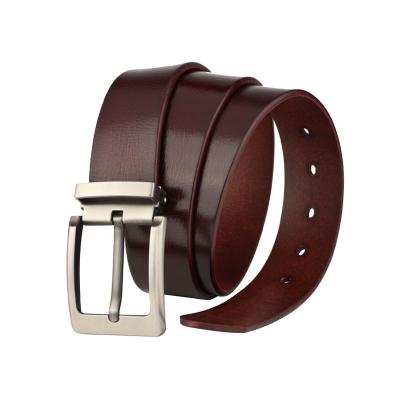 China Custom Cow Leather Belt Alloy Buckle Single Buckle Men Imported Leather Belt Cow Genuine Leather Belt for sale