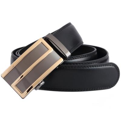 China Wholesale Automatic Genuine Leather Ratchet High Quality Fashion Cowhide Buckle Genuine Leather Belts For Men for sale