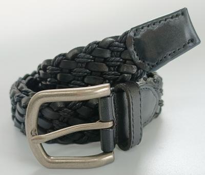 China Fashionabe High Quality New Designs Genuine Leather With Wax Rope Alloy Buckle Braided Belt for sale