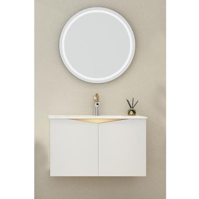 China New Arrival Modern Best Selling Mirror Basin Bathroom Cabinet Marble Worktops Led Modern Vanity for sale