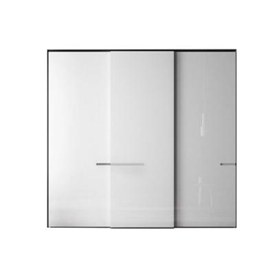 China 2020 NEW PANEL Design High Glossy Lacquer Modern And Simple Clothes Sliding Wardrobe for sale