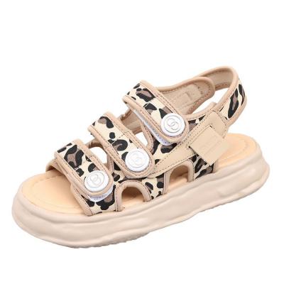 China Summer Small Fragrance TPR Velcro Sandals Women's New Thick-soled Roll Toe Open-Toe Sandals for sale