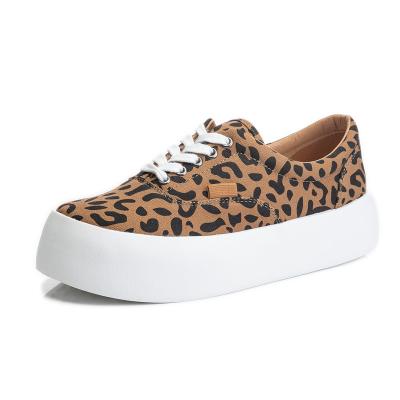 China TPR leopard canvas shoes summer new women's casual shoes fashion joker shallow mouth breathable flats for sale