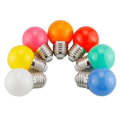 China Hotel double color led light bulb e27 7w 9w 12w red blue green yellow pink color for sale