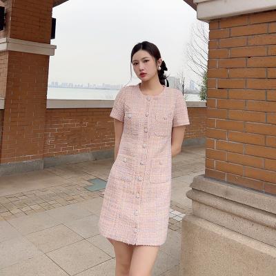 China [6226 Tweed Dress Elegant Lady Classy Party Dresses] Breathable Anfeiouna Latest Women Dresses For Ladies for sale