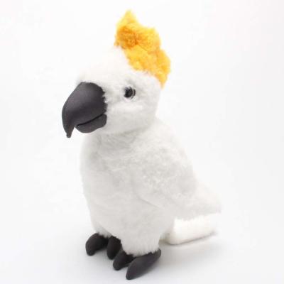 China White Plush Toy Doll Promotional or Gift Stuffed Bird Plush Parrot Parrot Gifts for sale